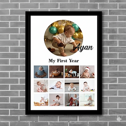 Personalized Baby's First Year Photo Frame